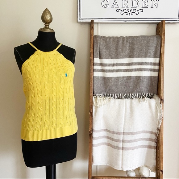 Ralph Lauren Tops - Ralph Lauren Vintage Knit Sleeveless Top Yellow
